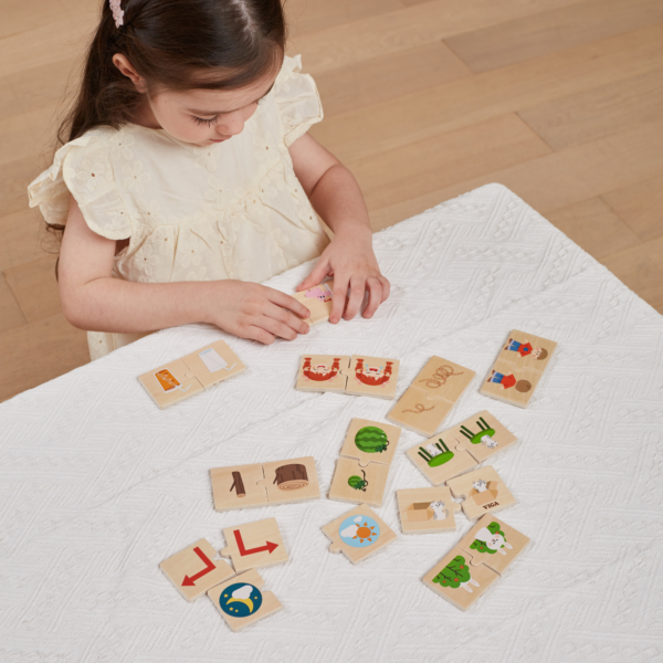 Viga Opposites, 24 Piece Mix & Match Puzzle, Montessori Wooden Toy, Develops Sensory, Cognitive & Fine Motor Skills, Non-Toxic & Eco-friendly Kids Educational Toy, Suitable for Children Aged 18M+