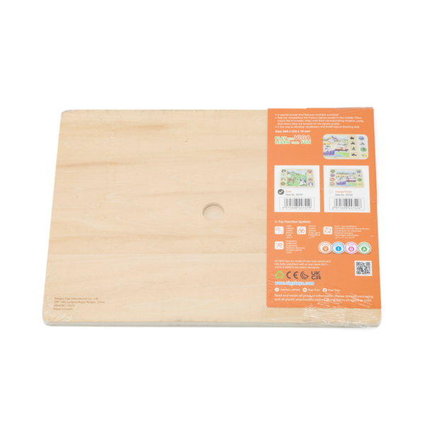 Viga Barn Animals, 17 Piece Jigsaw Puzzle, Montessori Wooden Toy, Develops Sensory, Cognitive & Fine Motor Skills, Non-Toxic & Eco-friendly Kids Educational Toy, Suitable for Boys and Girls Aged 18M+