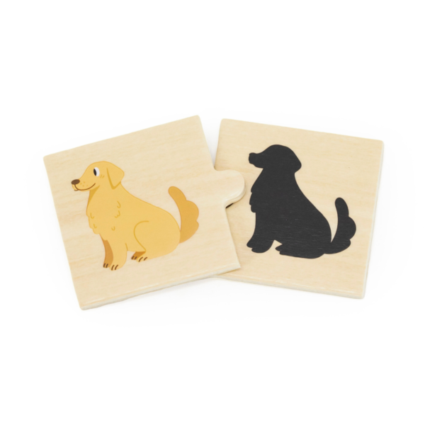 Viga Connecting Game, Matching Shadows, 24 Piece Mix & Match Puzzle, Montessori Wooden Toy, Develops Sensory, Cognitive & Fine Motor Skills, Non-Toxic & Eco-friendly Kids Educational Toy, 18M+