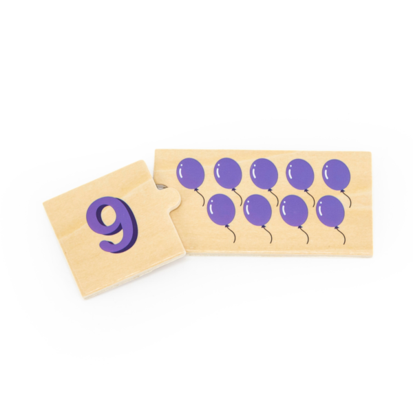 Viga Connecting Numbers, 20 Piece Mix & Match Puzzle, Montessori Wooden Toy, Develops Sensory, Cognitive & Fine Motor Skills, Non-Toxic & Eco-friendly Kids Educational Toy, Suitable for Children 18M+