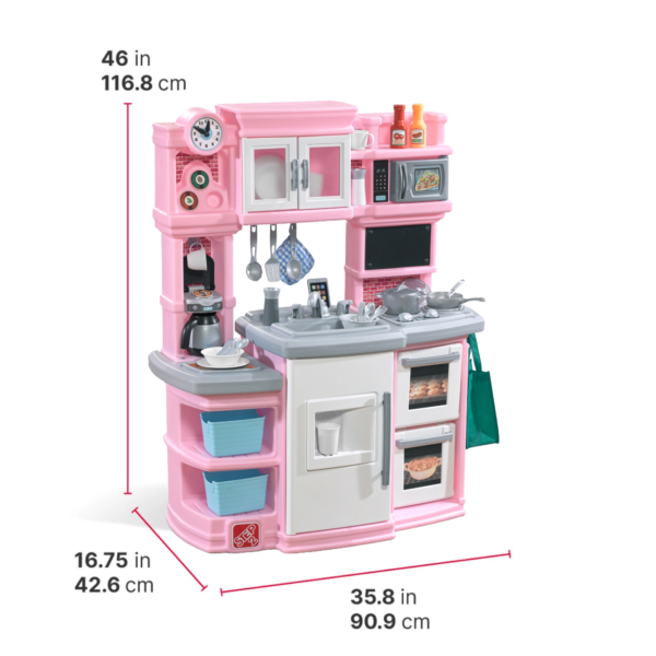 Step2 Great Gourmet Kitchen, Kitchen Playset with 36 Piece Accessories Including Pots and Pans, Folk and Spoon, Indoor and Outdoor Roleplay ToySuitable for Children both Boys and Girls Aged 2+