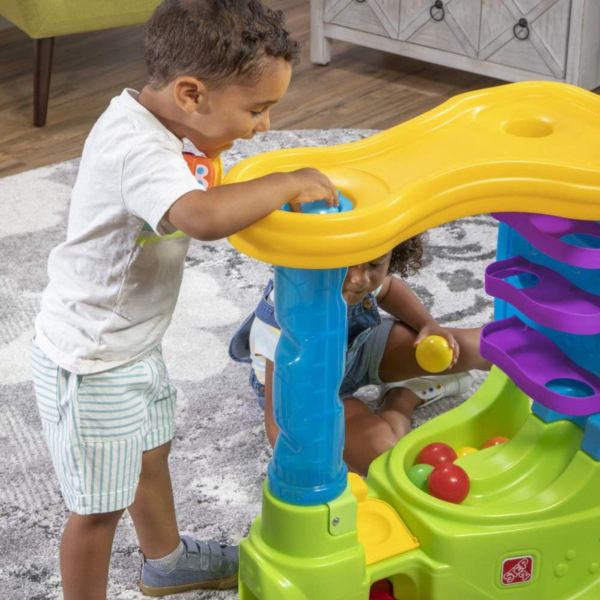 Step2 Ball Buddies Double Drop HQ, Indoor and Outdoor Sensory Play Table, Activity Toy with 12 Piece Accessories Including Balls, STEM Toy and Activity Centre, Suitable for Boys and Girls Aged 1+