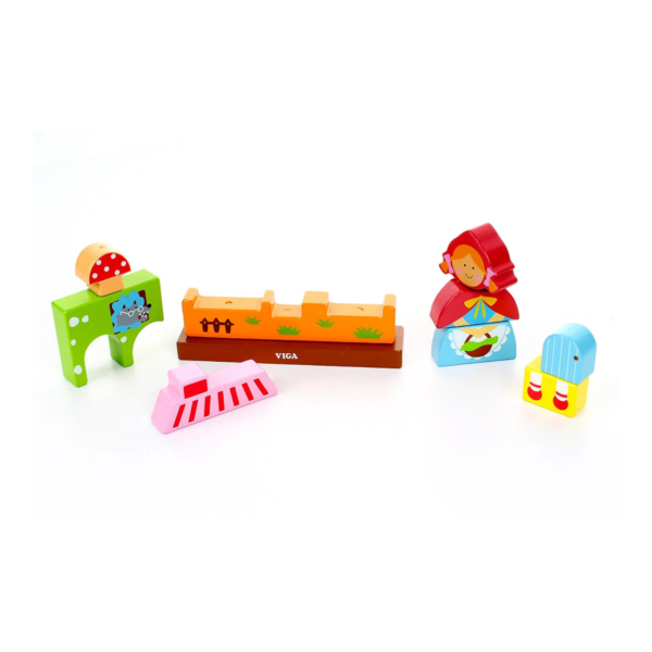 Viga Red Riding Hood, 10 Piece Magnetic Block Puzzle, Montessori Wooden Toy, Develops Sensory, Cognitive & Fine Motor Skills, Non-Toxic & Eco-friendly Kids Educational Toy, Suitable for Children 2Y+