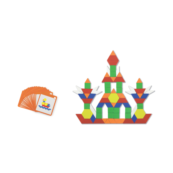Viga Geometric Blocks, 102 Piece Magnetic Puzzle, Montessori Wooden Toy, Develops Sensory, Cognitive & Fine Motor Skills, Non-Toxic & Eco-friendly Kids Educational Toy, Suitable for Children Aged 3Y+