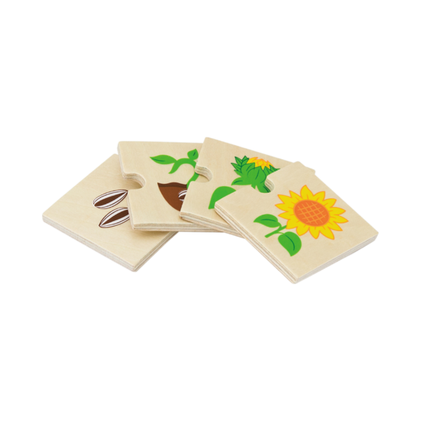 Viga Growing Plants & Animals, 24 Piece Mix & Match Puzzle, Montessori Wooden Toy, Develops Sensory, Cognitive & Fine Motor Skills, Non-Toxic & Eco-friendly Kids Educational Toy, 18M+