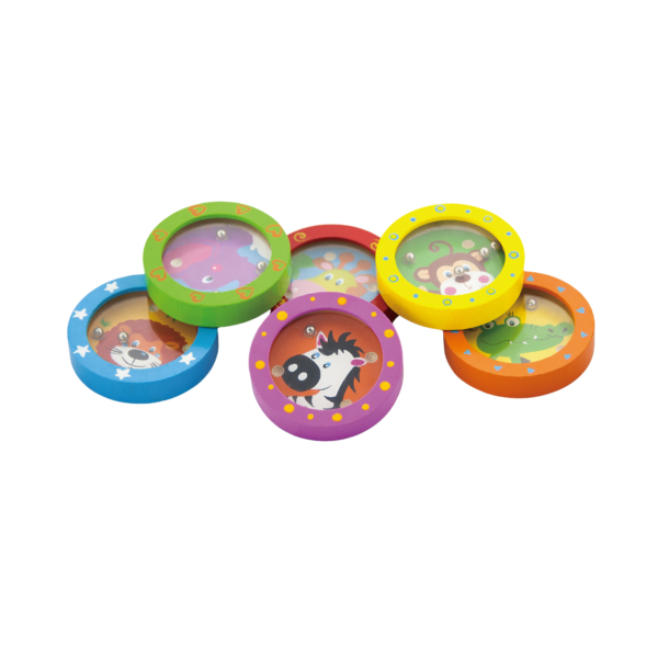 Viga Wild Animals Assorted, Ball-in-a-Maze Puzzle, 1 Piece, Montessori Wooden Toy, Develops Sensory, Cognitive & Fine Motor Skills, Non-Toxic & Eco-friendly Kids Educational Toy, Suitable for Children 3Y+