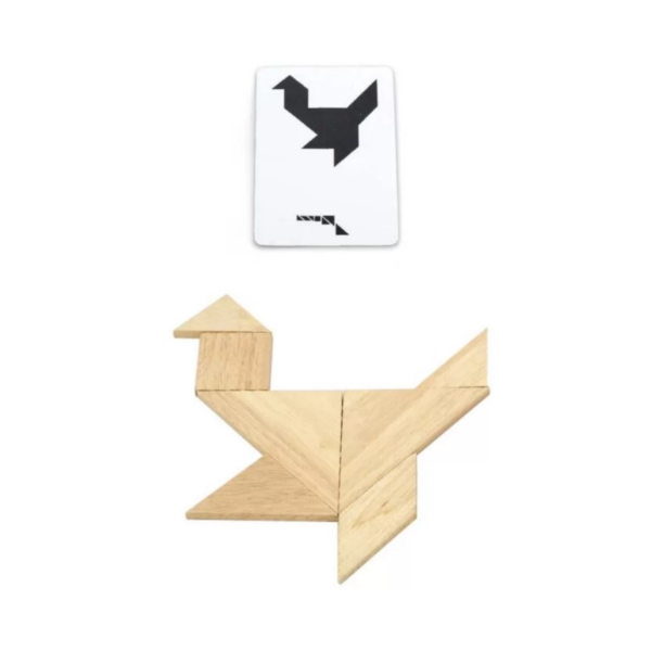 Viga Tangram, 7 Piece Geometric Puzzle, Montessori Wooden Toy, Develops Sensory, Cognitive & Fine Motor Skills, Non-Toxic & Eco-friendly Kids Educational Toy, Suitable for Boys and Girls Aged 3Y+