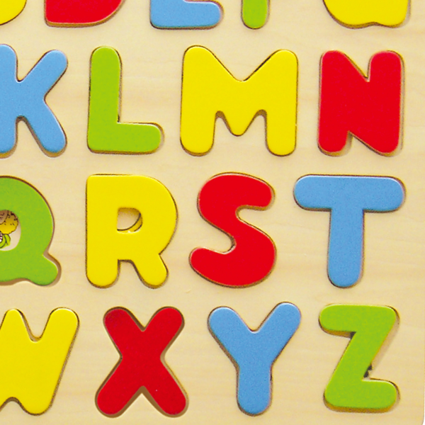 Viga ABC Alphabets, 26 Piece Block Puzzle, Montessori Wooden Toy, Develops Sensory, Cognitive & Fine Motor Skills, Non-Toxic & Eco-friendly Kids Educational Toy, Suitable for Boys and Girls Aged 3Y+