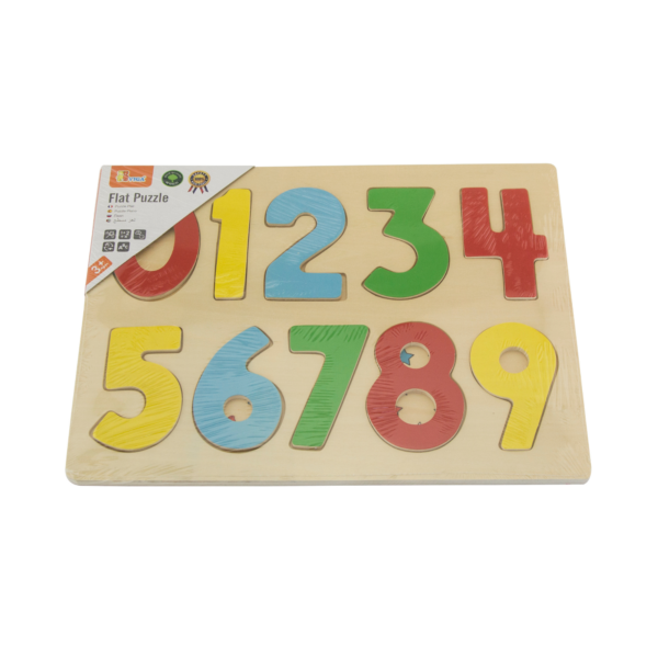 Viga 0-9 Numbers, 10 Piece Block Puzzle, Montessori Wooden Toy, Develops Sensory, Cognitive & Fine Motor Skills, Non-Toxic & Eco-friendly Kids Educational Toy, Suitable for Boys and Girls Aged 3Y+