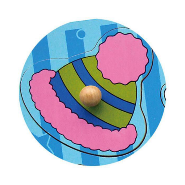Viga Dresses, 4 Piece Knob Puzzle, Montessori Wooden Toy, Develops Sensory, Cognitive & Fine Motor Skills, Non-Toxic & Eco-friendly Kids Educational Toy, Suitable for Boys and Girls Aged 12M+