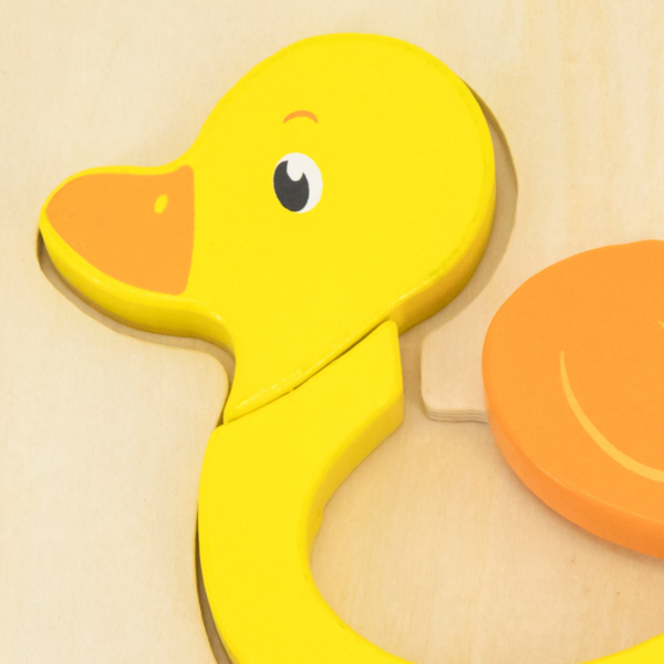 Viga Duck, 4 Piece Block Puzzle, Montessori Wooden Toy, Develops Sensory, Cognitive & Fine Motor Skills, Non-Toxic & Eco-friendly Kids Educational Toy, Suitable for Boys and Girls Aged 18M+