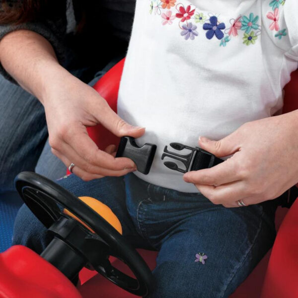 Step2 10th Anniversary Edition Buggy Single Seater Kids Push Car, Easy to Store Ride On Toy with Seatbelt, Horn and Storage Trunk, Suitable for Children both Boys and Girls Aged 18m and Above, Red