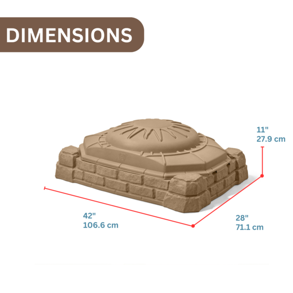 Step2 Naturally Playful Sandbox with Lid, Outdoor Sandpit, Sensory Play and Activity Toy with 4 Molded Seats, Backyard Garden Sandpit with 90 kg Holding Capacity, Suitable for Toddlers Aged 2+