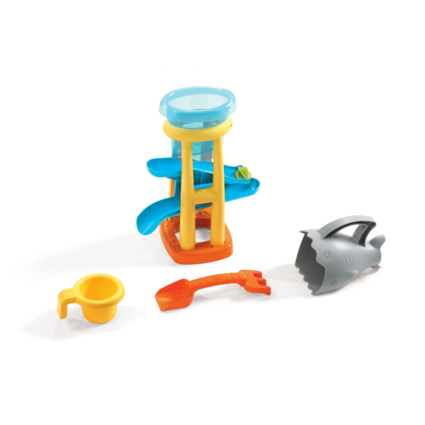 Step2 Splash N Scoop Bay, Indoor and Outdoor Sand and Water Table, Sensory Playset, Activity Toy with5 Piece Accessories, STEM Toy and Activity Centre, Suitable for Kids both Boys and Girls Aged 2+