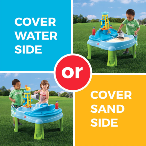 Step2 Splash N Scoop Bay, Indoor and Outdoor Sand and Water Table, Sensory Playset, Activity Toy with5 Piece Accessories, STEM Toy and Activity Centre, Suitable for Kids both Boys and Girls Aged 2+
