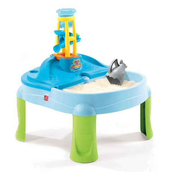 Step2 Splash N Scoop Bay, Indoor and Outdoor Sand and Water Table, Sensory Playset, Activity Toy with5 Piece Accessories, STEM Toy and Activity Centre, Suitable for Kids both Boys and Girls Aged 2+