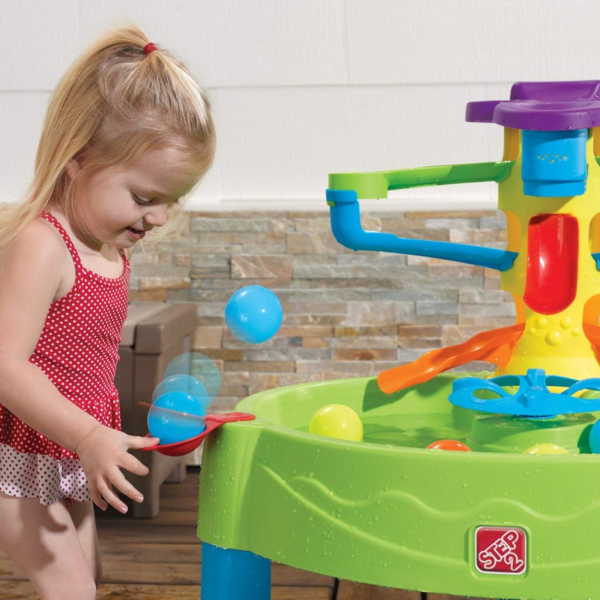 Step2 Busy Ball Play Table, Indoor and Outdoor Sensory Playset, Activity Toy with 13 Piece Accessories Including Balls, STEM Toy and Activity Centre, Suitable for Kids both Boys and Girls Aged 1+