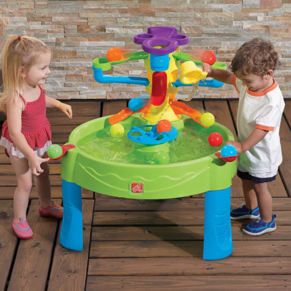 Step2 Busy Ball Play Table, Indoor and Outdoor Sensory Playset, Activity Toy with 13 Piece Accessories Including Balls, STEM Toy and Activity Centre, Suitable for Kids both Boys and Girls Aged 1+