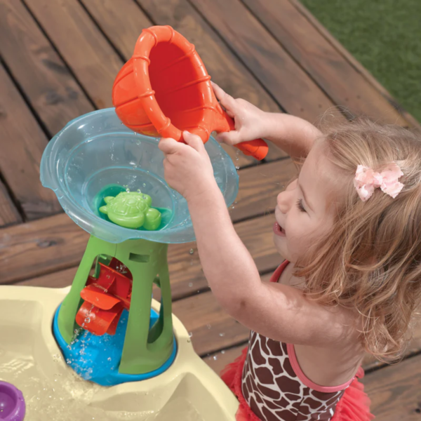 Step2 Wild Whirlpool Water Table, Indoor and Outdoor Toy Water Table with 10 Piece Accessories Include Boat and Sea Creatures, STEM Toy and Activity Centre, Suitable for Boys and Girls Aged 1+