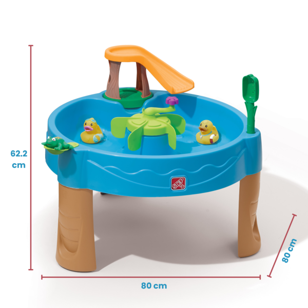 Step2 Duck Pond Water Table, Indoor and Outdoor Toy Water Table with 6 Piece Accessories Include Ducks and Frog, STEM Toy and Activity Centre, Suitable for Kids both Boys and Girls Aged 1.5+
