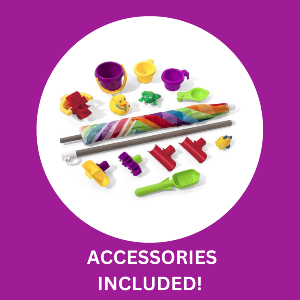 Step2 Rain Showers Splash Pond Water Table with Umbrella, Indoor and Outdoor Water Table, Sensory Playset and Activity Toy, Rain Shower Wall, 13 Piece Accessories Set, Toy for Toddlers Aged 1.5+
